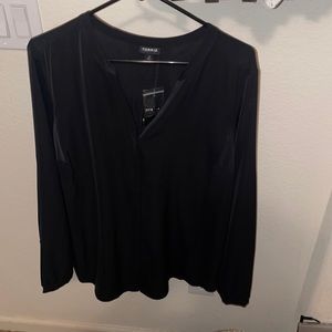 New with tags black silk shirt
